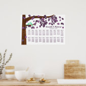 Herfst Verlaat aangepaste zittingskaart Poster (Keuken)