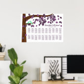 Herfst Verlaat aangepaste zittingskaart Poster (Thuiskantoor)