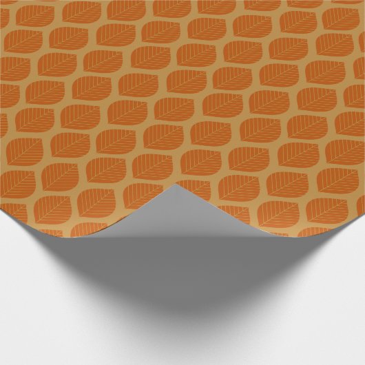 Herfst verlaat art deco cadeaupapier (Hoek)