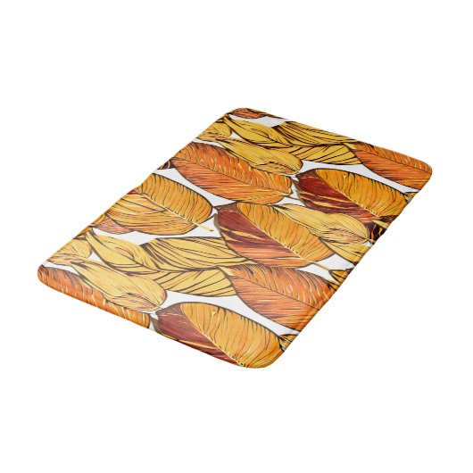 Herfst verlaat boho badmat (Gekanteld)