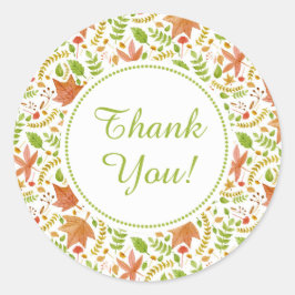 Herfst verlaat bruiloft vrijgezellenfeest rond gun ronde sticker