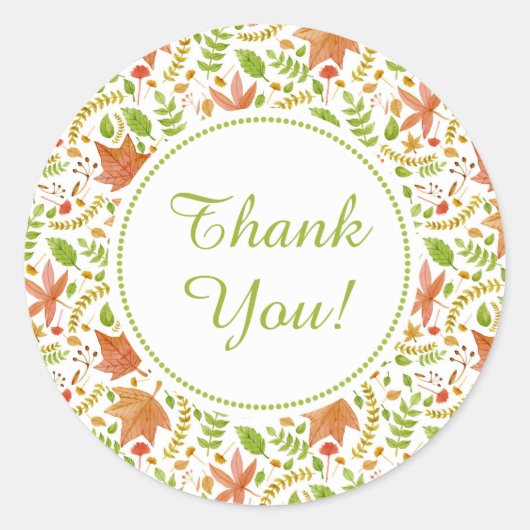 Herfst verlaat bruiloft vrijgezellenfeest rond gun ronde sticker (Voorkant)