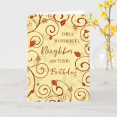 herfst verlaat buren verjaardag kaart (Gele Bloem)