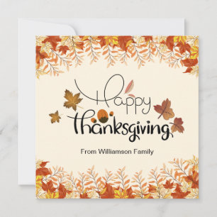 Herfst verlaat de grens   Gelukkige Thanksgiving-k