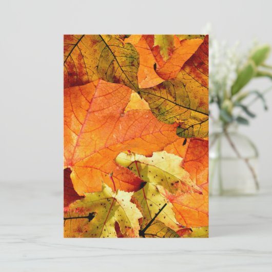 Herfst verlaat de Kaart. Kaart (Staand voorkant)