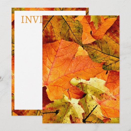 Herfst verlaat de Kaart. Kaart (Voorkant / Achterkant)