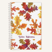Herfst verlaat Golden Reflections Journal Notitieboek (Voorkant)