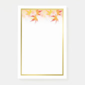 Herfst verlaat gouden rand | Herfst Seizoensgebond Post-it® Notes (Voorkant)