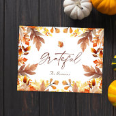 Herfst verlaat Herfst rustieke Thanksgiving Feestdagenkaart