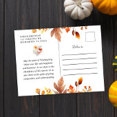 Herfst verlaat Herfst rustieke Thanksgiving Feestdagenkaart