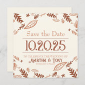 Herfst verlaat Herfst Save the Date (Voorkant / Achterkant)