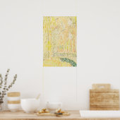 Herfst verlaat landschapsschetskunst poster (Keuken)