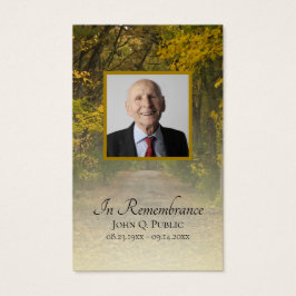 Herfst verlaat Lane begrafenis gedenkteken Visitekaartje