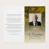 Herfst verlaat Lane begrafenis gedenkteken Visitekaartje (Buitenkant ongevouwen)