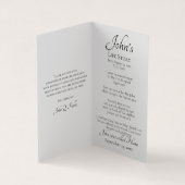 Herfst verlaat Lane begrafenis gedenkteken Visitekaartje (Binnen)