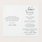 Herfst verlaat Lane begrafenis gedenkteken Visitekaartje (Binnenkant ongevouwen)