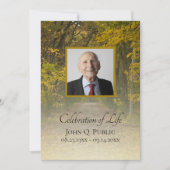 Herfst verlaat Lane Viering van het leven begrafen Kaart (Voorkant)