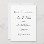 Herfst verlaat Lane Viering van het leven begrafen Kaart (Achterkant)