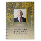 Herfst verlaat Lane Viering van het leven begrafen Notitieboek (Voorkant)