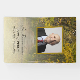 Herfst verlaat Lane Viering van het leven begrafen Spandoek