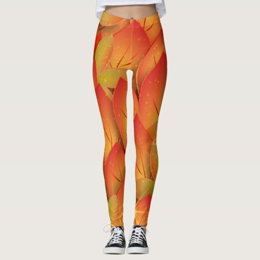 herfst verlaat leggings (Voorkant)