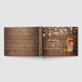 Herfst Verlaat Mason Jar Rustiek Hout Lights Weddi Gastenboek (Volledig)