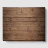 Herfst Verlaat Mason Jar Rustiek Hout Lights Weddi Gastenboek (Achterkant)