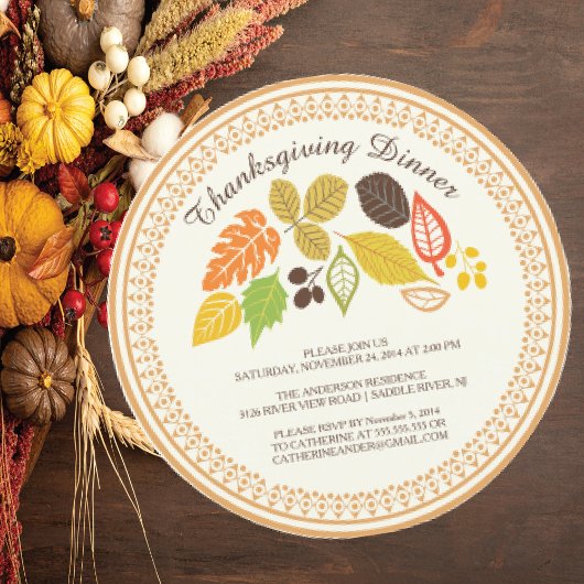 Herfst Verlaat najaar Thanksgiving Invitaties Kaart