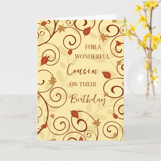 Herfst verlaat nicht verjaardag kaart (Gele Bloem)