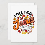 Herfst verlaat nooit de Herfst Thanksgiving Kaart (Voorkant / Achterkant)