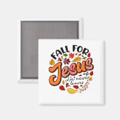 Herfst verlaat nooit de Herfst Thanksgiving Magneet (Voorkant / Achterkant)