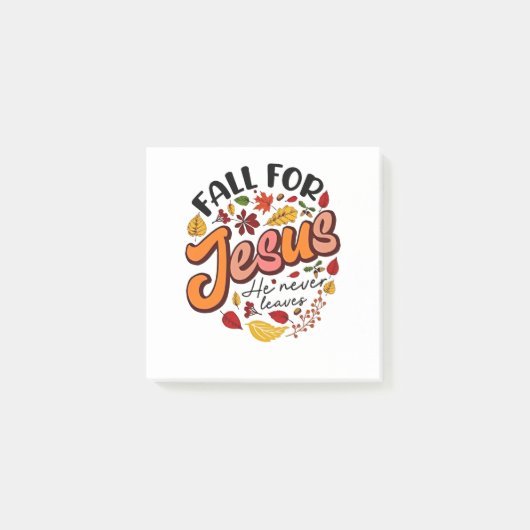 Herfst verlaat nooit de Herfst Thanksgiving Post-it® Notes (Voorkant)