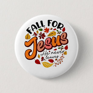 Herfst verlaat nooit de Herfst Thanksgiving Ronde Button 5,7 Cm