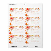 Herfst verlaat retour adreslabels autm2 etiket (Full Sheet)