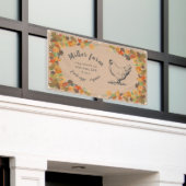 Herfst verlaat Rustic Script boerderij Banner (Buitenkant Gebouw)