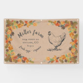 Herfst verlaat Rustic Script boerderij Banner (Horizontaal)