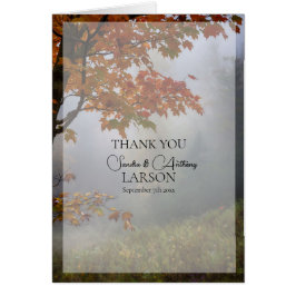 Herfst verlaat rustieke bruiloft Dank u