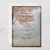 Herfst verlaat rustieke bruiloft kaart (Voorkant)