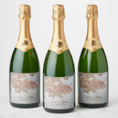 Herfst verlaat rustieke bruiloft mousserende wijn sparkling wijnetiket (Flessen)