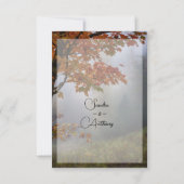 Herfst verlaat rustieke bruiloft RSVP Kaart (Achterkant)