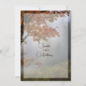 Herfst verlaat rustieke bruiloft save the date (Achterkant)