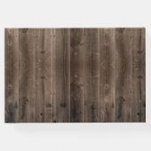 Herfst Verlaat Rustieke Schuur Hout Fall Wedding Gastenboek (Achterkant)