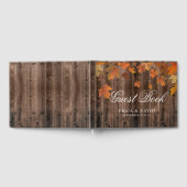 Herfst Verlaat Rustieke Schuur Hout Fall Wedding Gastenboek (Volledig)