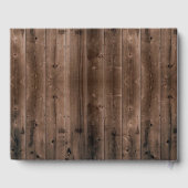 Herfst Verlaat Rustieke Schuur Hout Fall Wedding Gastenboek (Achterkant)