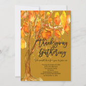 HERFST VERLAAT THANKSGIVING GATHERING KAART (Voorkant)