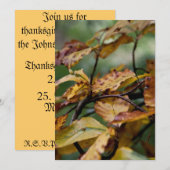 Herfst verlaat Thanksgiving Kaart (Voorkant / Achterkant)