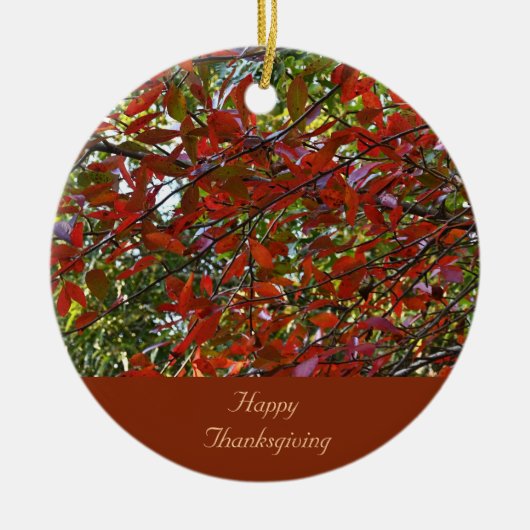 Herfst verlaat Thanksgiving Ornament (Voorkant)