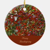 Herfst verlaat Thanksgiving Ornament (Achterkant)