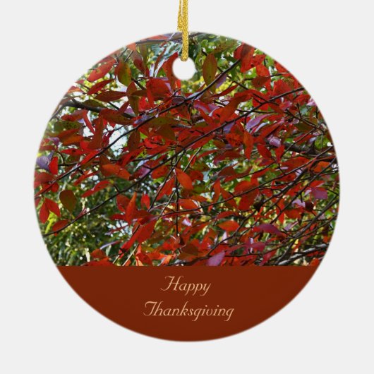 Herfst verlaat Thanksgiving Ornament (Achterkant)