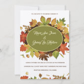  herfst verlaat trouwuitnodigingen ECRU papier Kaart (Voorkant)